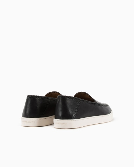 A|x Armani Exchange Galleria 3 Nappa-leather Slip-ons