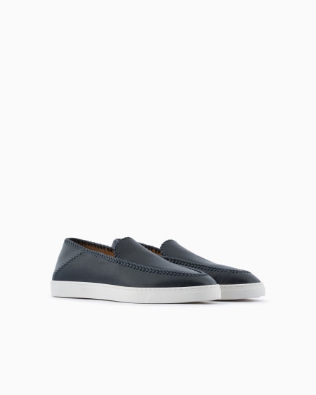 A|x Armani Exchange Galleria 3 Nappa-leather Slip-ons