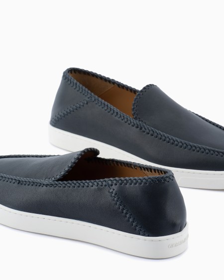 A|x Armani Exchange Galleria 3 Nappa-leather Slip-ons