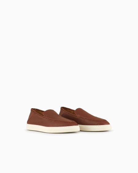 A|x Armani Exchange Galleria 3 Nappa-leather Slip-ons