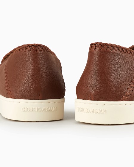 A|x Armani Exchange Galleria 3 Nappa-leather Slip-ons