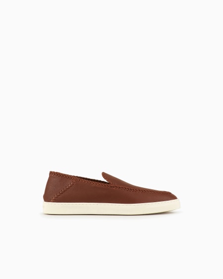 a|x armani exchange Galleria 3 nappa-leather slip-ons
