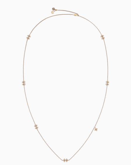 a|x armani exchange Gioia 18k gold diamonds and moonstone long necklace