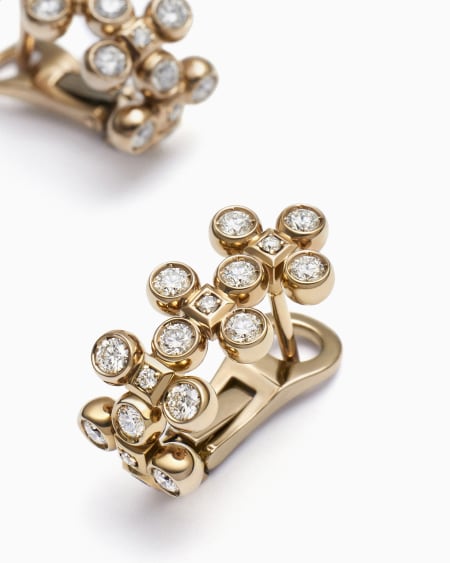 A|x Armani Exchange Gioia Earrings In 18k Gold And Diamonds