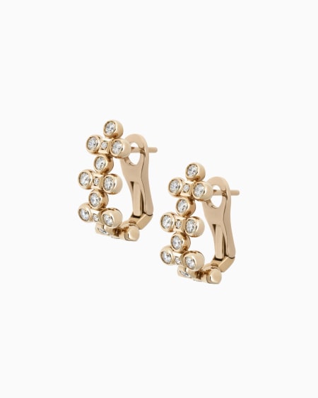a|x armani exchange Gioia earrings in 18k gold and diamonds
