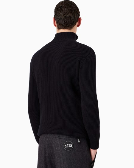 A|x Armani Exchange Giorgio Armani Neve Mock-neck Jumper In Wool And Cashmere