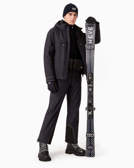 A|x Armani Exchange Giorgio Armani Neve Mock-neck Jumper In Wool And Cashmere