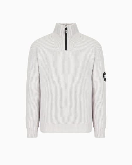 a|x armani exchange Giorgio Armani Neve mock-neck jumper in wool and cashmere