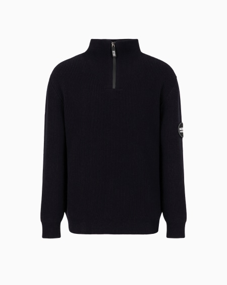a|x armani exchange Giorgio Armani Neve mock-neck jumper in wool and cashmere