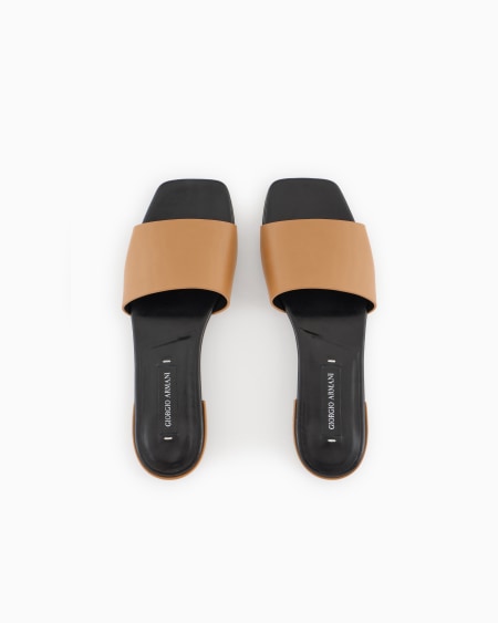 A|x Armani Exchange Giorgio Armani X 10 Corso Como Calfskin Flat Sandals