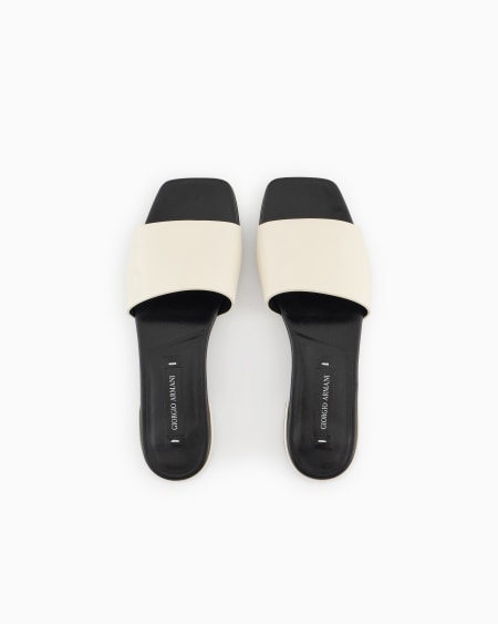 A|x Armani Exchange Giorgio Armani X 10 Corso Como Calfskin Flat Sandals