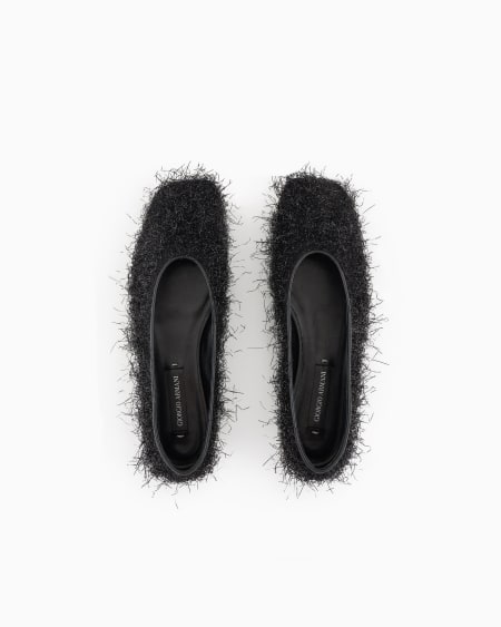A|x Armani Exchange Giorgio Armani X 10 Corso Como Faux-fur Fabric Ballerinas