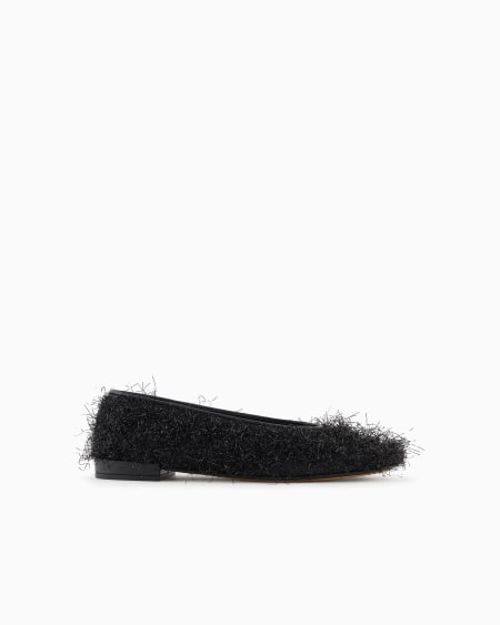 a|x armani exchange Giorgio Armani x 10 Corso Como faux-fur fabric ballerinas