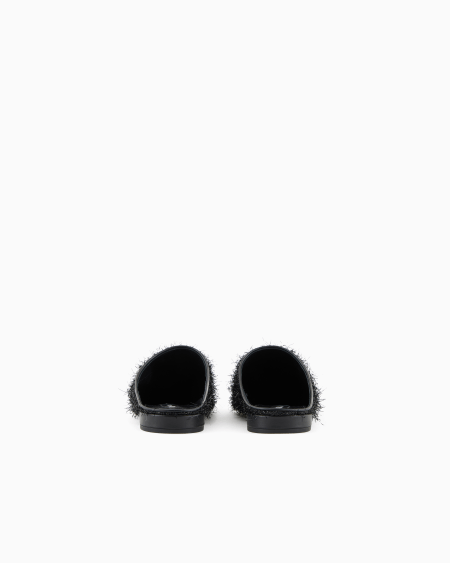 A|x Armani Exchange Giorgio Armani X 10 Corso Como Mules In Fur-effect Fabric