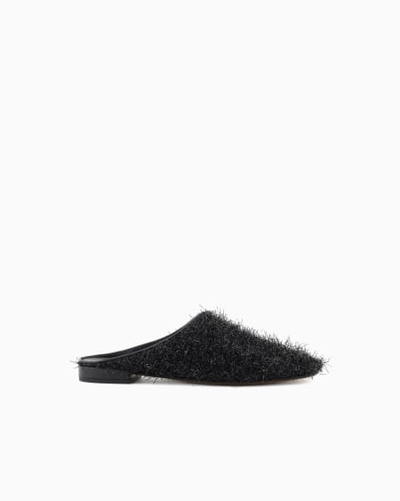 a|x armani exchange Giorgio Armani x 10 Corso Como mules in fur-effect fabric