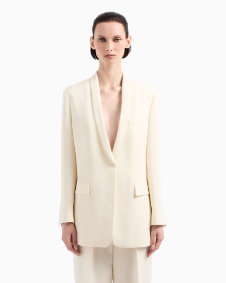 A|x Armani Exchange Glitter Silk-cady Single-breasted Jacket