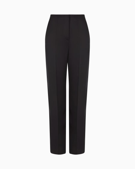 a|x armani exchange Glitter silk satin single-pleat trousers