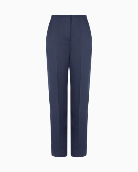 a|x armani exchange Glitter silk satin single-pleat trousers