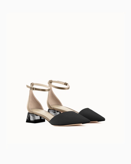 A|x Armani Exchange Grosgrain And Satin D’Orsay Court Shoes