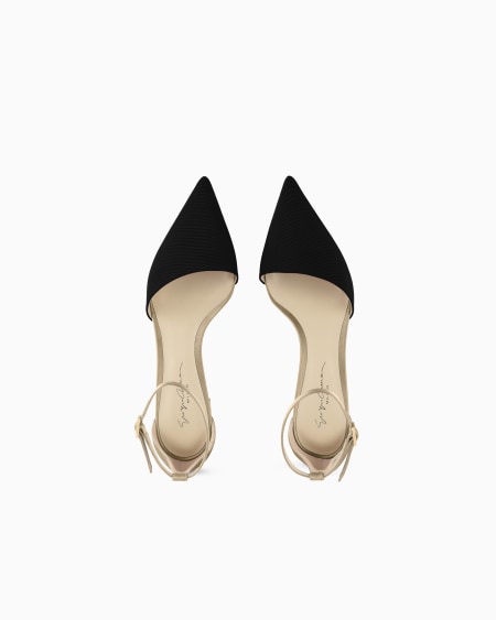 A|x Armani Exchange Grosgrain And Satin D’Orsay Court Shoes