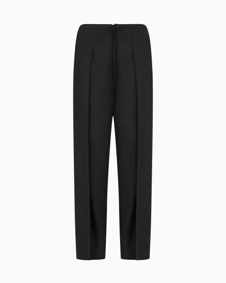 a|x armani exchange Hemp jersey relaxed-fit trousers