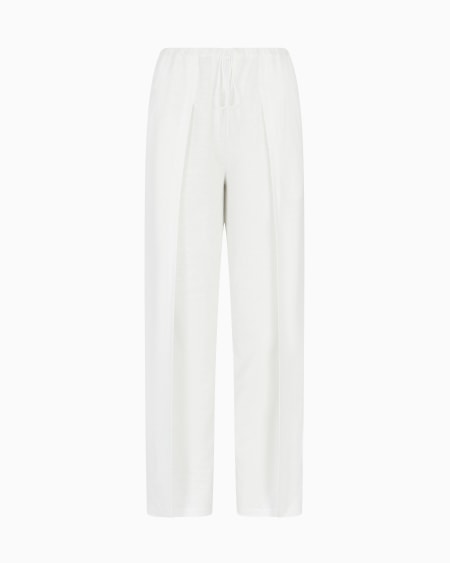 a|x armani exchange Hemp jersey relaxed-fit trousers