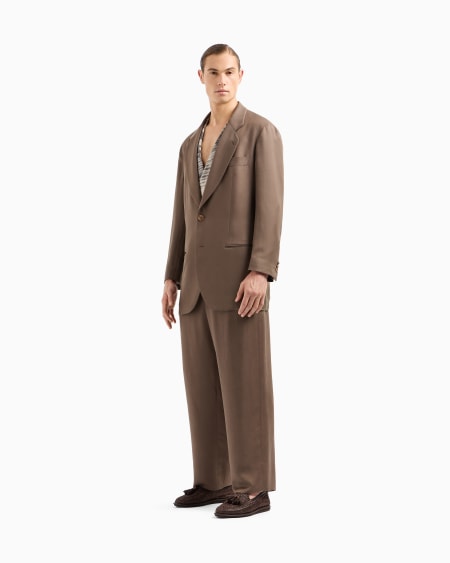 A|x Armani Exchange Heritage Line Cupro Single-breasted Suit