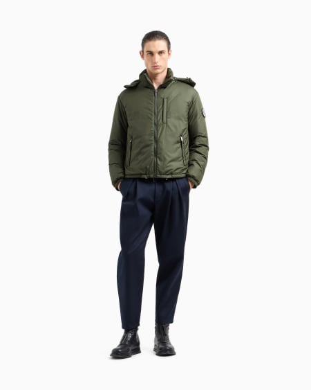 A|x Armani Exchange Hooded Blouson With Goose-down Padding ASV