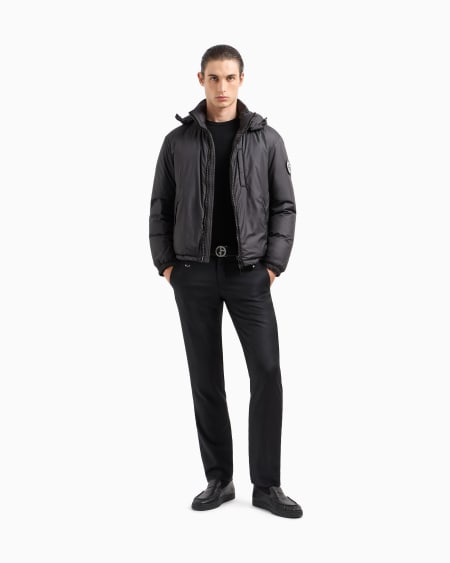A|x Armani Exchange Hooded Blouson With Goose-down Padding ASV