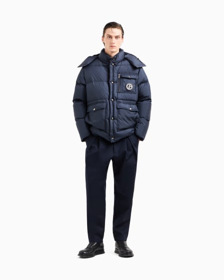 A|x Armani Exchange Hooded Bomber Jacket With Goose-down Padding ASV