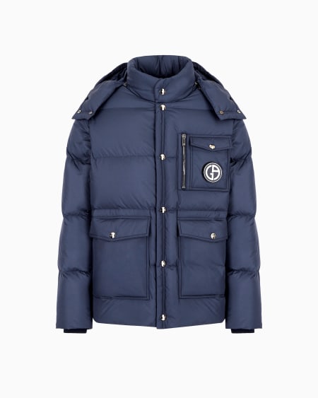 a|x armani exchange Hooded bomber jacket with goose-down padding ASV