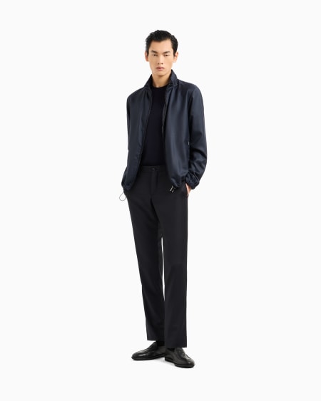 A|x Armani Exchange Icon Cashmere-blend Gabardine Blouson