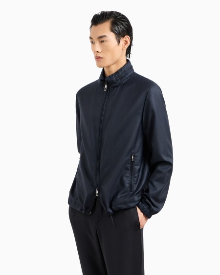 A|x Armani Exchange Icon Cashmere-blend Gabardine Blouson