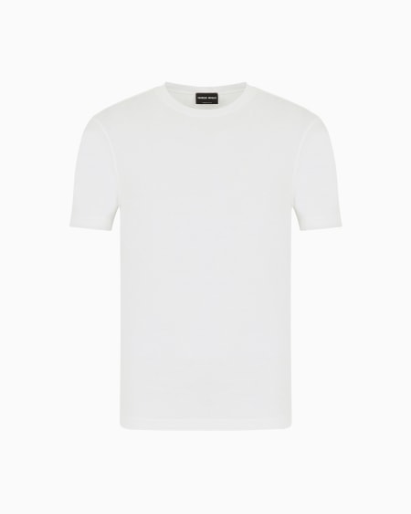 a|x armani exchange Icon Crew-neck T-shirt in stretch viscose jersey