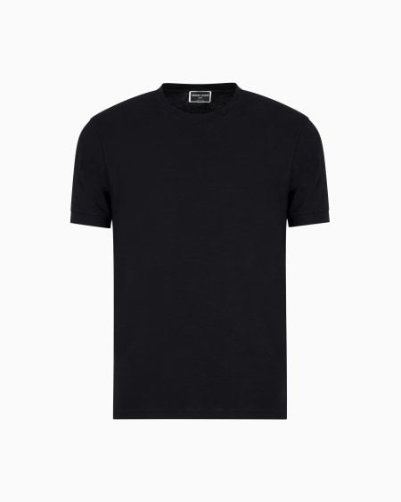 a|x armani exchange Icon Crew-neck T-shirt in stretch viscose jersey