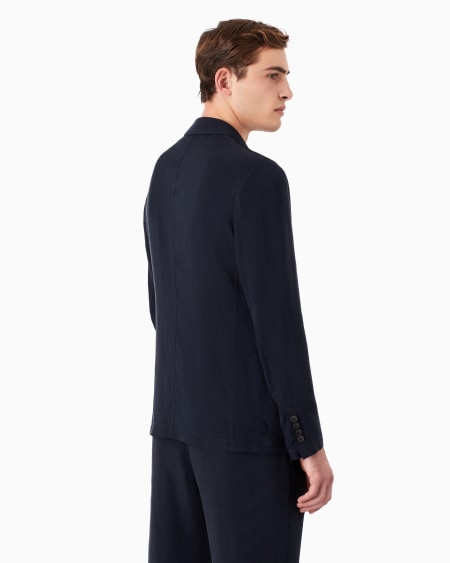 A|x Armani Exchange Icon Single-breasted Jacket In Cupro