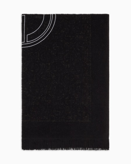 a|x armani exchange Jacquard cotton terry beach towel