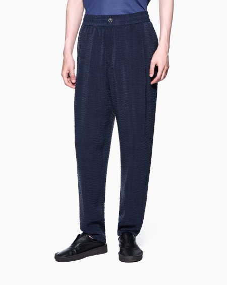 A|x Armani Exchange Jacquard Cupro Flat-front Trousers