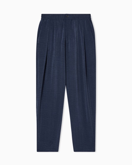 a|x armani exchange Jacquard cupro flat-front trousers