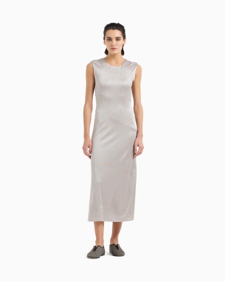 A|x Armani Exchange Jacquard Viscose-jersey Midi Dress