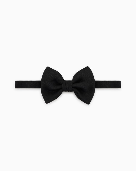 a|x armani exchange Knotted bow tie in a lurex and viscose blend