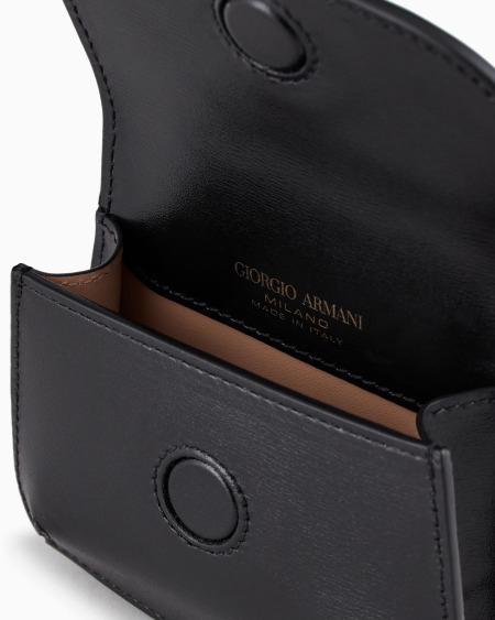 A|x Armani Exchange La Prima Palmellato Leather Mini Charm