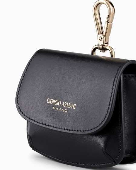 A|x Armani Exchange La Prima Palmellato Leather Mini Charm