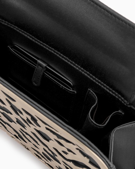 A|x Armani Exchange La Prima Satin And Metal Clutch Bag