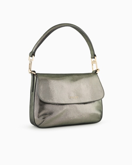 A|x Armani Exchange La Prima Soft Small Bag In Shiny Nubuck