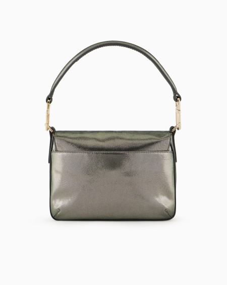 A|x Armani Exchange La Prima Soft Small Bag In Shiny Nubuck