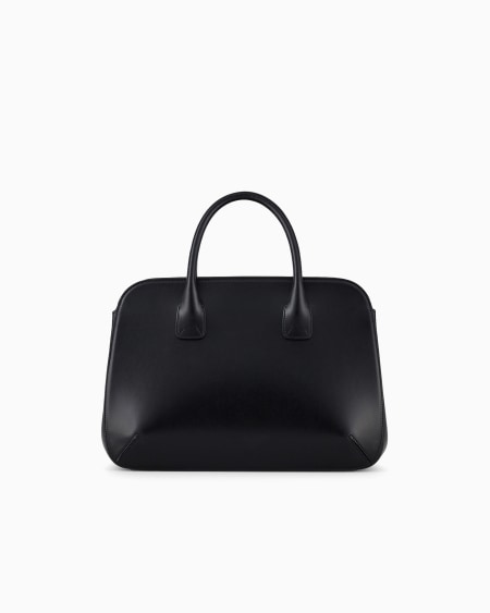 A|x Armani Exchange Large Palmellato-leather La Prima Boston Bag