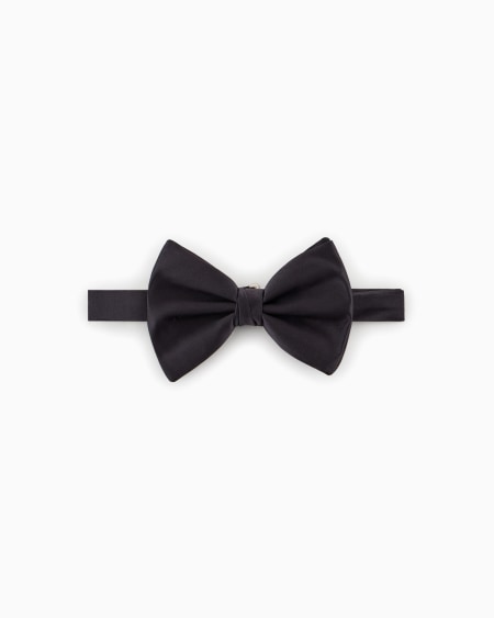 a|x armani exchange Large pure silk knotted bow tie