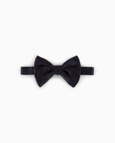 a|x armani exchange Large pure silk knotted bow tie