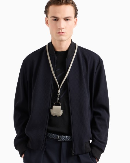 A|x Armani Exchange Leather AirPods Case With Strap